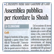 Assemblea pubblica Ermocolle per ricordare la Shoah